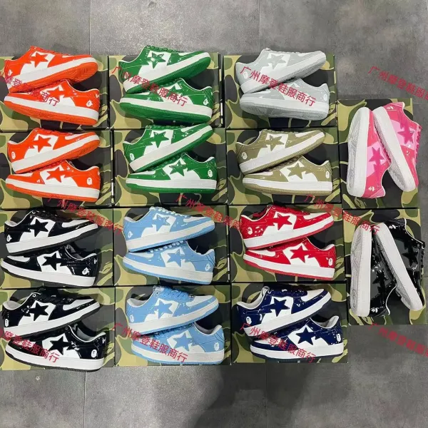 BAPE Bapesta SK8 Patent Sneakers
