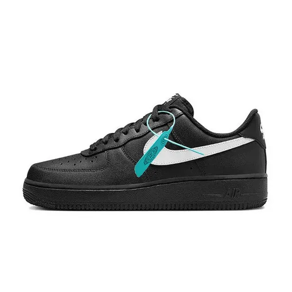 Nike Air Force 1 Sneakers Black & White Air-Cushioned