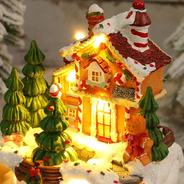 Glowing Village Music Box
