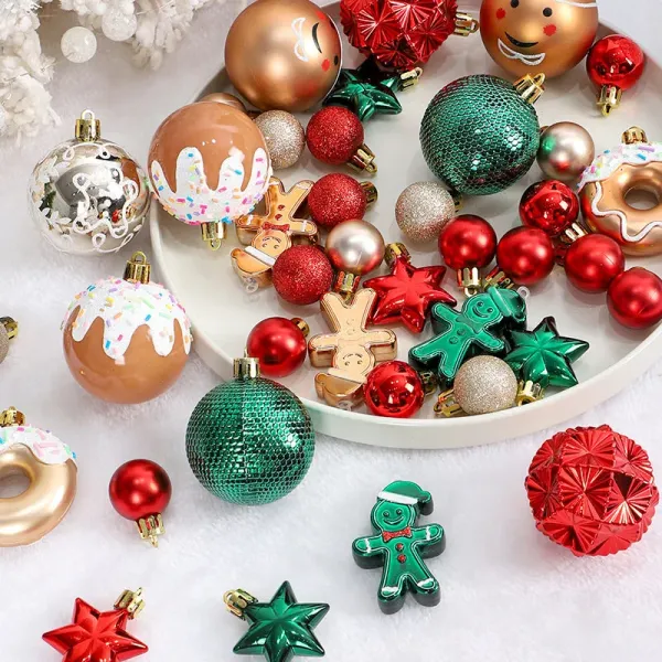 42 Pcs Painted Christmas Ball Set