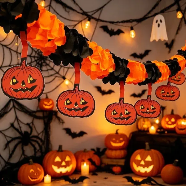 Halloween Pumpkin Banner Garland