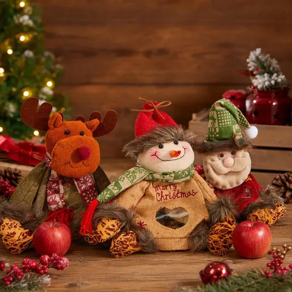 Plush Gnome Drawstring Gift Bag